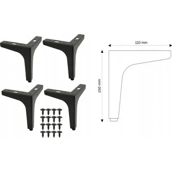 Komoda KOVOVÁ NOHA K NÁBYTKU KOMODA SKŘÍŇKA RTV STOLEK POHOVKA LOFT INDUSTRIAL 15cm