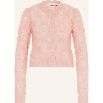 Dámský svetr Johann & Johanna Dámská Pletená Kazajka S Mohérem, růžová, 42