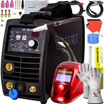 Svářečka SADA INVERTOROVÁ SVAŘEČKA TIG MMA SPARTUS EASYTIG205P DC S HOŘÁKEM 8 m