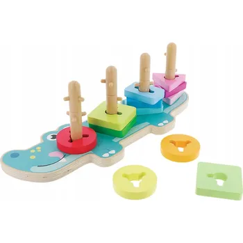 Dřevěná hračka HRAČKA HRAČKA KROKODÝL cyrilice TREFL 61403