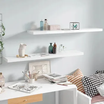 police Police MDF deska VidaXL 120 x 23,5 cm bílá