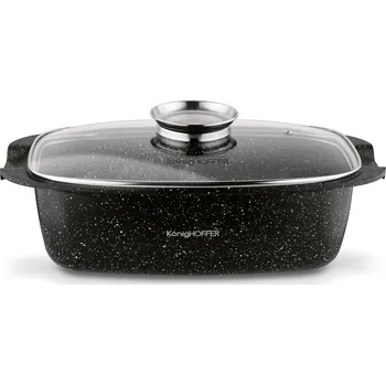 pekáč Tadar Kingstone 39x22x10,5cm KönigHOFFER, víko sklo, IND., keram.povrch