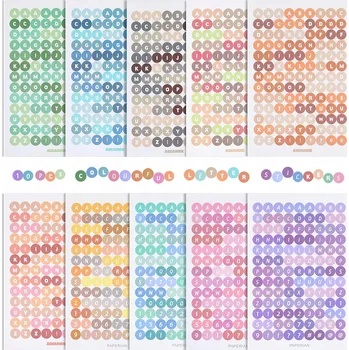 samolepka 10 ARCHŮ BAREVNÝCH SAMOLEPEK S PÍSMENY ABECEDY SAMOLEPKY