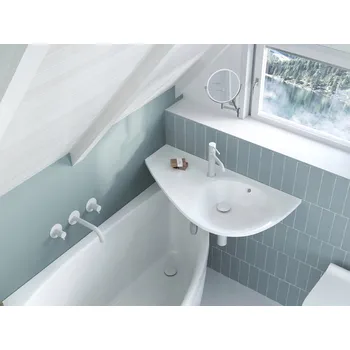 Umyvadlo Nástěnné asymetrické umyvadlo Ravak Avocado 45 cm bílé