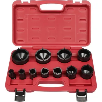 Ruční nářadí Condor hlavice 1/2", speciální na pojistné KM matice, rozsah 22 - 75 mm, sada 9 dílů - 100-07554