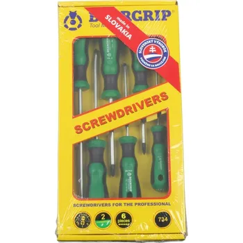Šroubovák Beargrip šroubováky ploché PL3 - PL6,5, křížové PH1 - PH2, sada 6 dílů, 734 - 111-38937