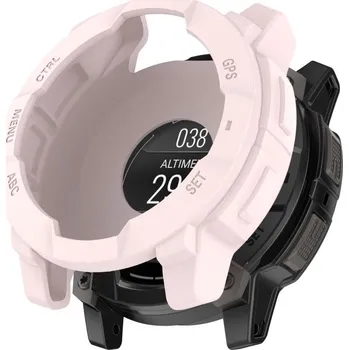 Příslušenství k chytrým hodinkám VSECHNONAMOBIL 112551 TPU HALF COVER Kryt pro Garmin Instinct 3 AMOLED 50mm růžový