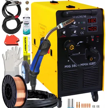 Svářečka Svářečka MIG/MAG MAGNUM MIG MAG MMA 380W IGBT 400V 380A 4X4 Měkké pájení