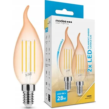 Žárovka Modee Lighting LED Filament amber žárovka E14 4W C35 (28W) 2ks