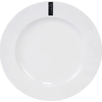 Talíř by - II.jakost Mělký talíř Croft 27,5cm, bílá, II.jakost PP210084 – moderní reliéf s jemnou strukturou.