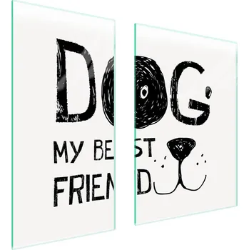 Obraz Skleněná ochranná deska na sporák 75x52 Nápis