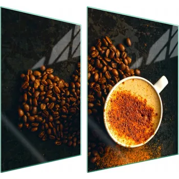 Obraz Skleněná ochranná deska na sporák 70x52 Káva