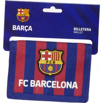 Dětská peněženka Safta FC Barcelona na suchý zip, modrá, polyester