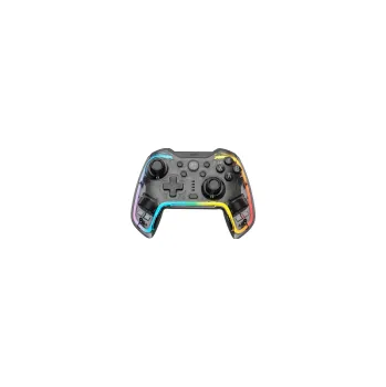 Gamepad White Shark Bezdrátový Gamepad PRAETORIAN, pro PC,PS3/PS4,Android,iOS,Nintendo,RGB,transparentní