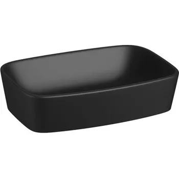 Umyvadlo na desku Jika Lyra Plus 55x38 cm černá mat bez otvoru pro baterii, bez přepadu H8183837161121