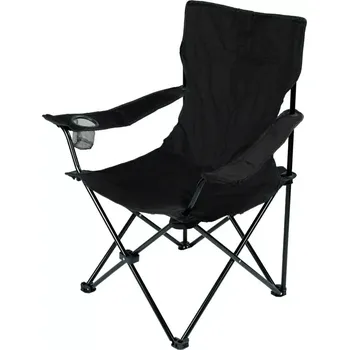 kempingová židle Židle rozkládací Černá (Skládací kempingové křesílko s přepravním obalem.)