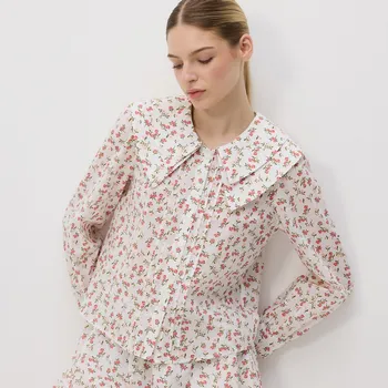 Pánská košile Reserved - Košile s květinovým vzorem - pastelově růžová - 196IH-03X - 196IH-03X-L