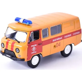 autíčko DeAgostini UAZ-3909 1:43 - Pohotovostní služba plyn - AUTO ve službě časopis s modelem #4 UAZ 3909 - Pohotovostní služba plyn - Kultovní auta SSSR - kovový model auta