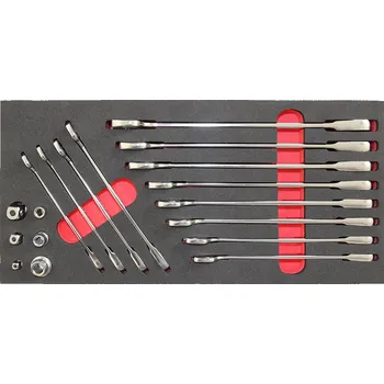 Triumf modul - klíče očkoploché ráčnové, 18 dílů, velikost 1/3 - 100-07013