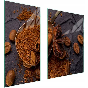 Obraz Skleněná ochranná deska na sporák 75x52 Káva