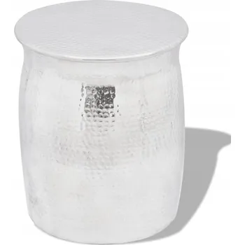 Konferenční stolek Konferenční stolek VidaXL kulatý 36 x 1 x 42 cm, stříbrný