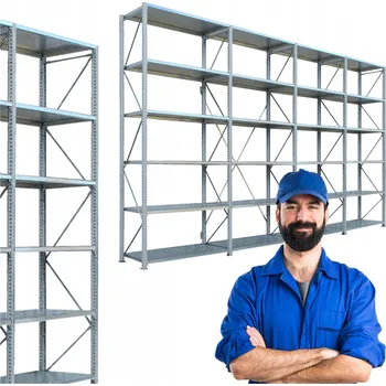 Dílenský regál Kovový skladový regál 250 x 500 x 50 cm