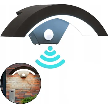 Nástěnné svítidlo Nástěnné LED svítidlo NAD DRZWI 18W studená bílá s detektorem pohybu MEGAKABEL