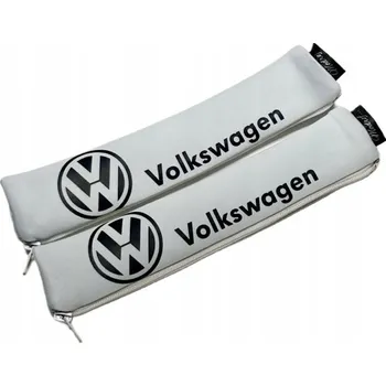 Návlek na bezpečnostní pás VW Volkswagen Kryty na bezpečnostní pásy, 2 ks, bílé