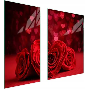 Obraz Skleněná ochranná deska na sporák 75x52 Růže