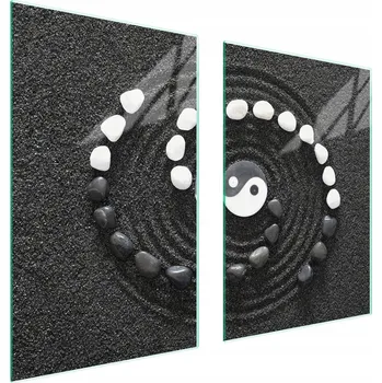 Obraz Skleněná ochranná deska na sporák 65x52 Kámen