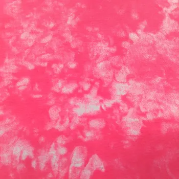 Moraviatex Jednolíc elastický Ba/Lycra 8% tisk batika jasně růžovo-oranžová