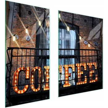 Obraz Skleněná ochranná deska na sporák 75x52 Káva