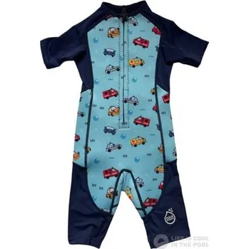 Chlapecké plavky Dětská neoprenová kombinéza AquaKiddo neoprene wetsuit Cars - modrá velikost 86-98