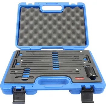 Nářadí pro automobil Triumf sada na vytahování zalomených špiček žhavičů M8x1; M9x1; M10x1; M10x1,25 s reverzním kladivem - 100-05474