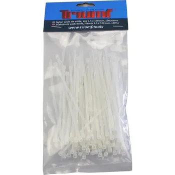 Výstražná páska Triumf zdrhovací pásky bílé 2,5 x 150 mm, 100 ks - 100-07452