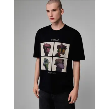 Oblečení a móda Tričko s&nbsp;potiskem Gorillaz - XL - House - černá - 106GG-99X