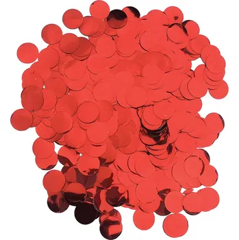 Konfeta Metalické konfety červené