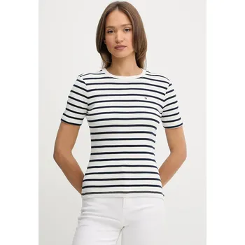 Dámské tričko Bavlněné tričko Tommy Hilfiger WW0WW40587 námořnická modř 59M, vel. XXS
