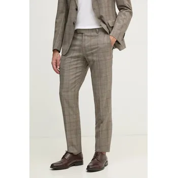 Dámské kalhoty Vlněné kalhoty Joop! šedá barva, přiléhavé, 30045058 90X, vel. 54