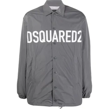 Pánský bomber DSQUARED2 Logo Grey bunda XXL Šedá