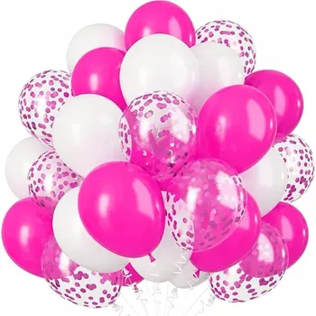 Balónek Sada balónků, růžovo-bílá, 30 cm, 30 ks