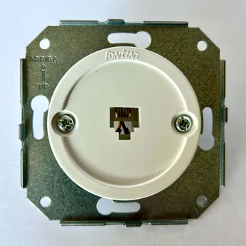 vypínač FONTINI by Font Barcelona Plastová telefonní zásuvka 4-pinová VENEZIA - výprodej Barva: Bílá 35 905 05 2