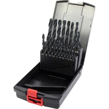 Vrták Triumf vrtáky spirálové broušené HSS, průměr 3,0 - 10,0 mm, s podbrusem typu "C", sada 19 dílů - 100-06707