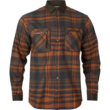 Pánská košile HÄRKILA - Pajala flanelová košile pánská Bombay brown Cihlová 4XL