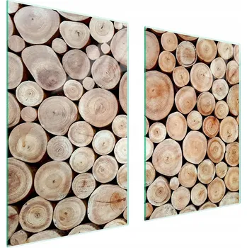 Obraz Skleněná ochranná deska na sporák 65x52 Dřevo