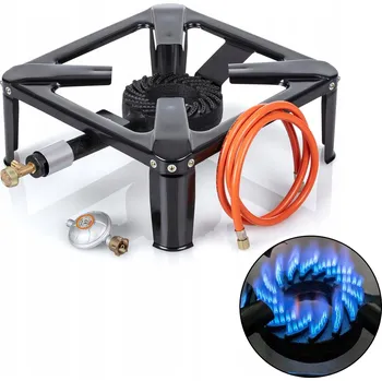 Turistický vařič PLYNOVÝ TABURET vařič HOŘÁK 8kW 40x40 + regulátor tlaku + 150cm hadice