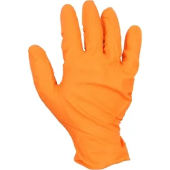 Nářadí pro automobil Triumf rukavice pracovní nitrilová s protiskluzovou úpravou, oranžová, vel. S, 1 ks - 100-07615