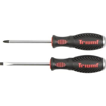 Šroubovák Triumf šroubováky plochý PL6, křížový PH2, 6ti hranný dřík, úderové S2, sada 2 díly - 100-06183