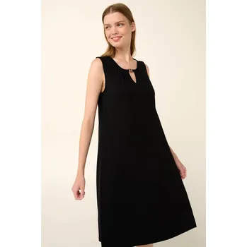 Dámské šaty Elegantní letní šaty bez rukávů Vamp 22513 Barva: ČERNÁ, Velikost: S