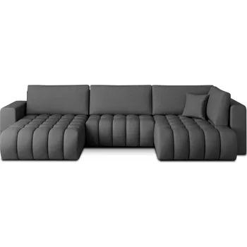 Sedací souprava Rohová rozkládací sedací souprava BONITO 350 cm Flores 05 tmavě šedá levá